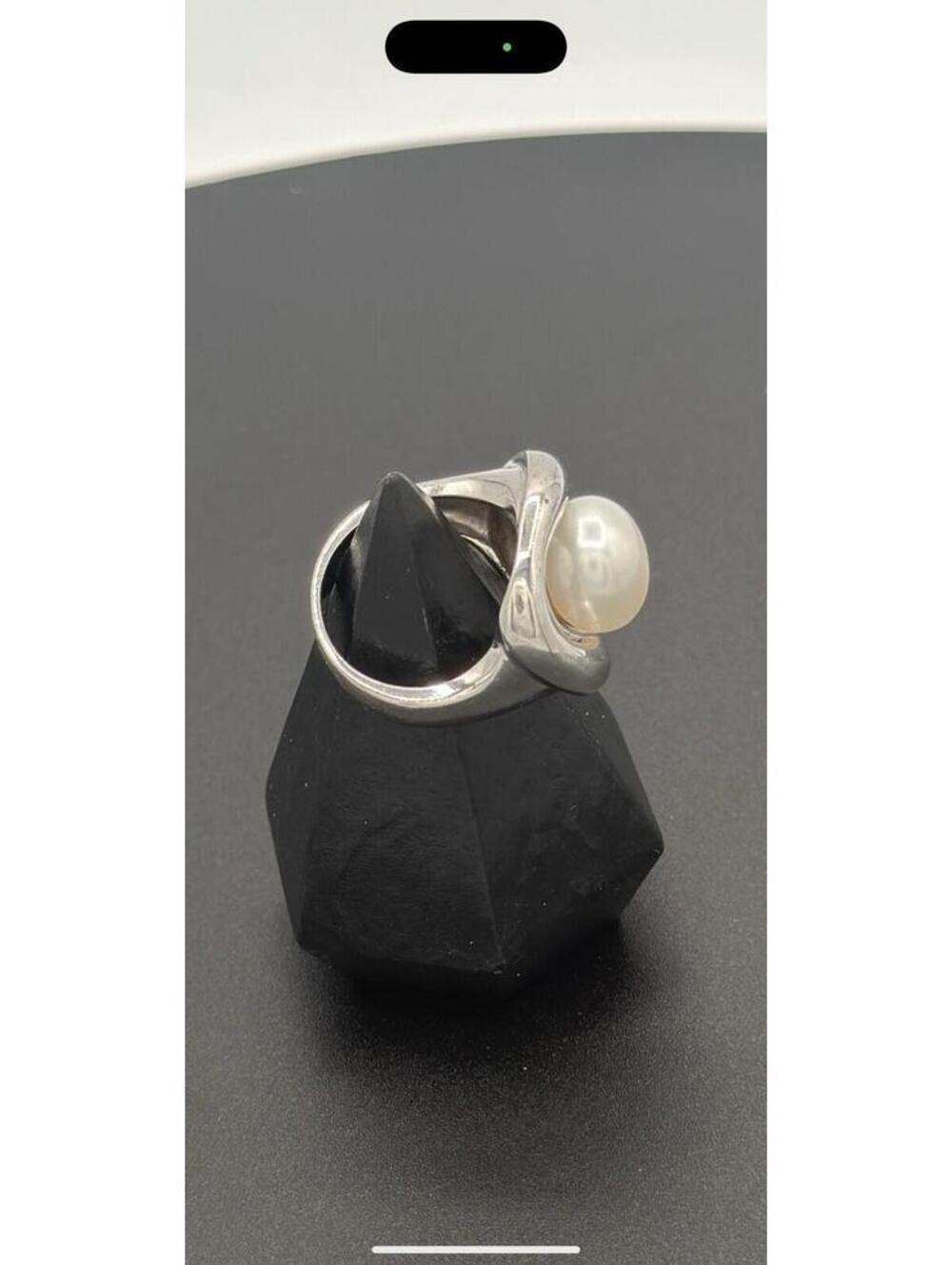 925 Sterling Silver Cultured Pearl Swirl Wrap Ring Size 8 - Picture 4 of 9